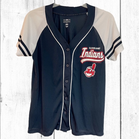 Cleveland Indians Tops - Cleveland Indians button up